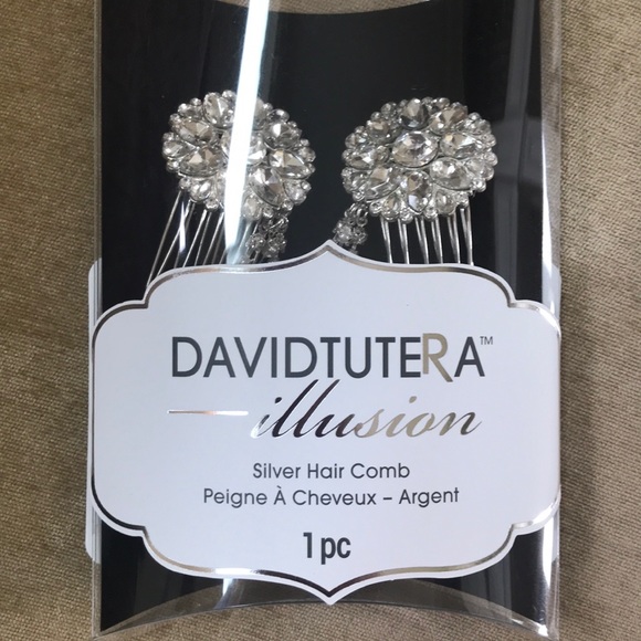 🌈Silver, Crystal Rhinestone Swag Comb💎 - Picture 4 of 8